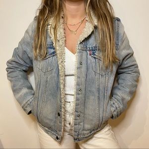 Levi’s denim jacket with sherpa